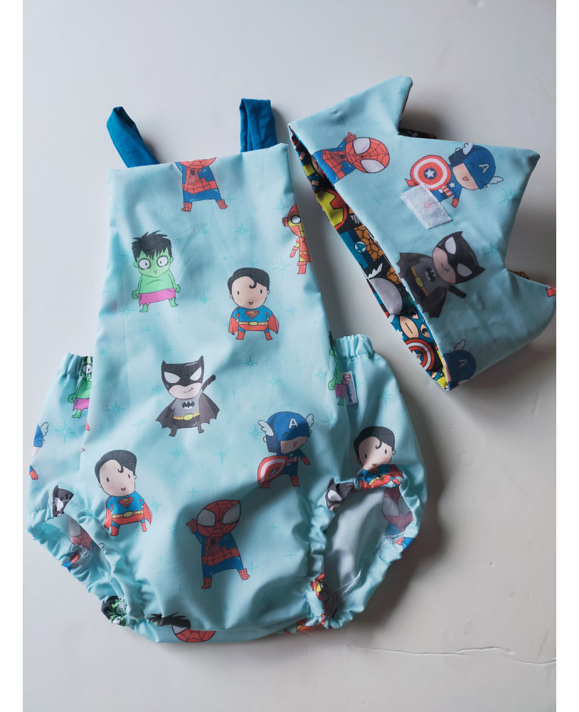 RANITA Y CORONA SUPERHEROES AZUL