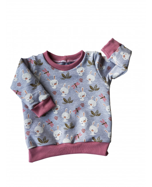 SUDADERA CONEJITOS ROSA