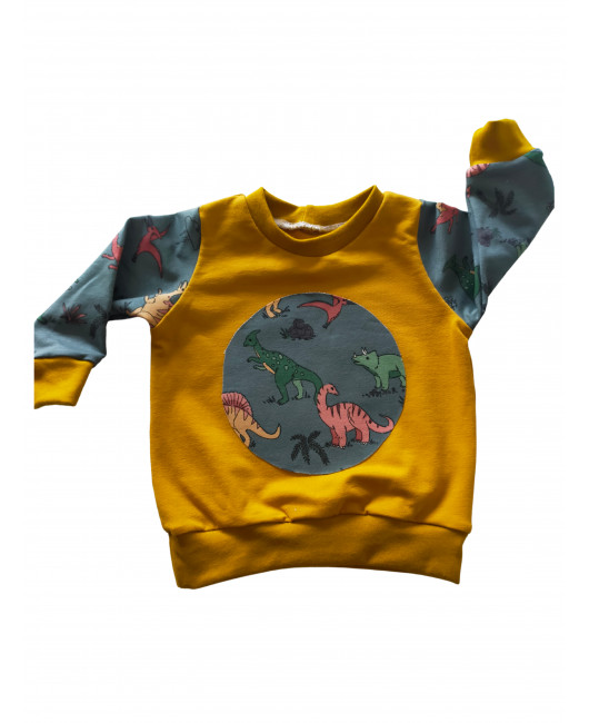 SUDADERA MOSTAZA DINOS